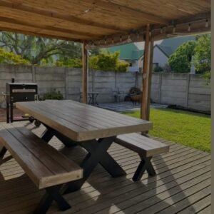 Indoor and Outdoor Cross Leg Tables 6 Seater 150m x90mm