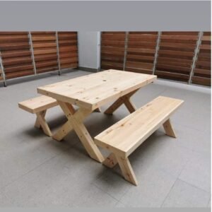 Indoor and Outdoor Cross Leg Tables 4 Seater 120m x80mm