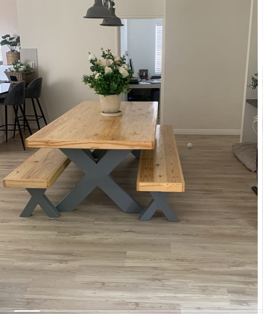 Indoor and Outdoor Cross Leg 8 Seater 180m x90mm