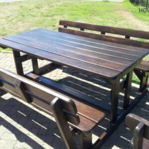 4 Seater Backrest Picnics Benches 1.2m