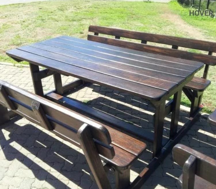 4 Seater Backrest Picnics Benches 1.2m